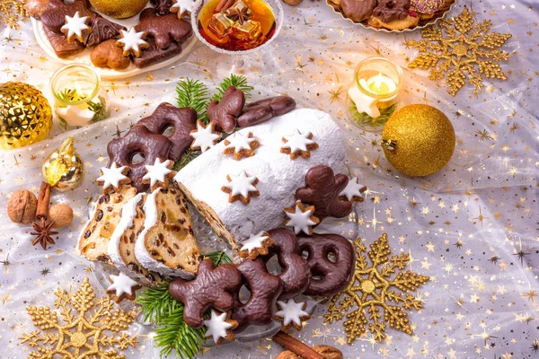 Tasty Christmas Stollen — Stock Photo, Image