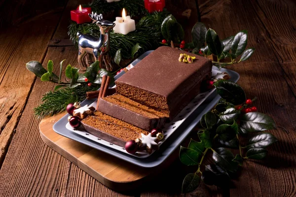 Schokoladen-Lebkuchen mit Füllung — Stockfoto