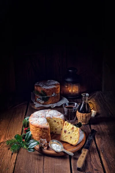 Panettone Frais Délicieux Régal Noël Traditionnel — Photo