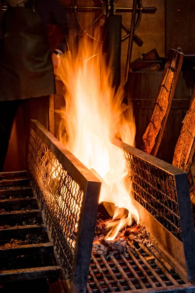 Slow Cooked Open Flame Salmon — Stock Photo, Image