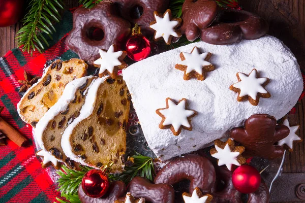 Tasty Christmas Stollen — Stock Photo, Image