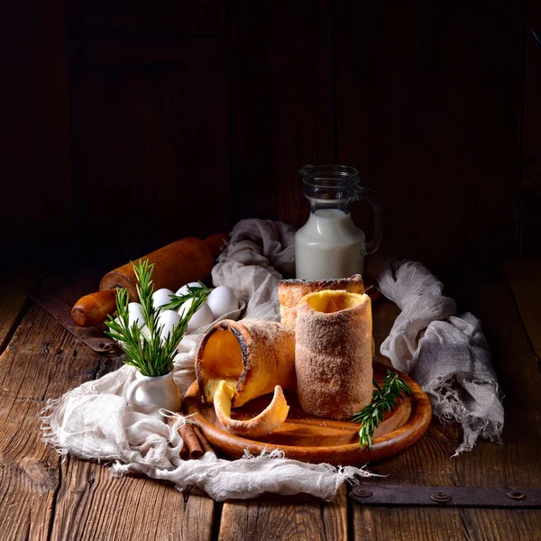 Kurtoskalacs Délicieux Gâteau Maison Broche Boulangerie Traditionnelle Hongroise — Photo