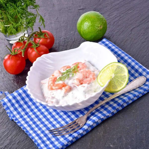 Rustieke Krab Salade Met Garnalen Zeevruchten Delicatesse — Stockfoto