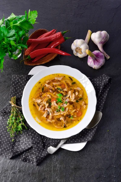 Tasty Polish Flaczki, delicious Tripe soup (traditional Polish meat stew) — Stock Image Tasty Polish Flaczki Delicious Tripe Soup Traditional Polish Meat Stew Royalty Free Stock Photos