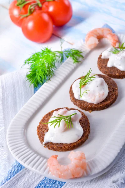 rustik Yengeç Salata bruschettas, lezzetli meze