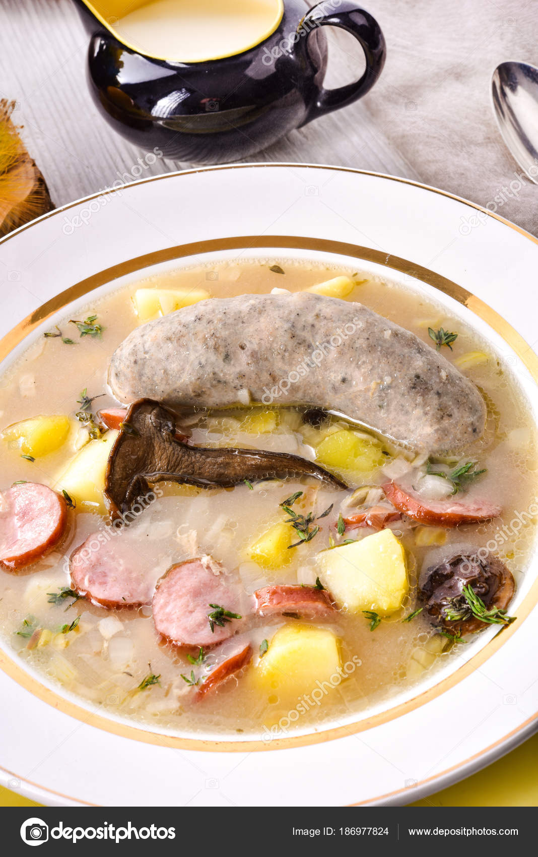 Polish Easter Soup Sausage Traditional Dinner Stock Photo Image By C Dar19 30 186977824