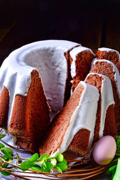 Смачний Шоколадний Весняний Торт Глазур — стокове фото