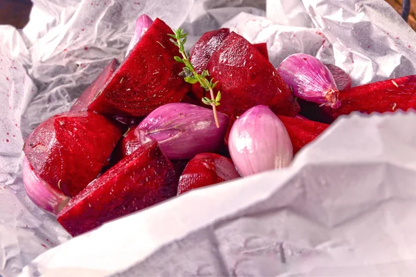 Oven Baked Red Beets Healthy Food — Stock Photo, Image