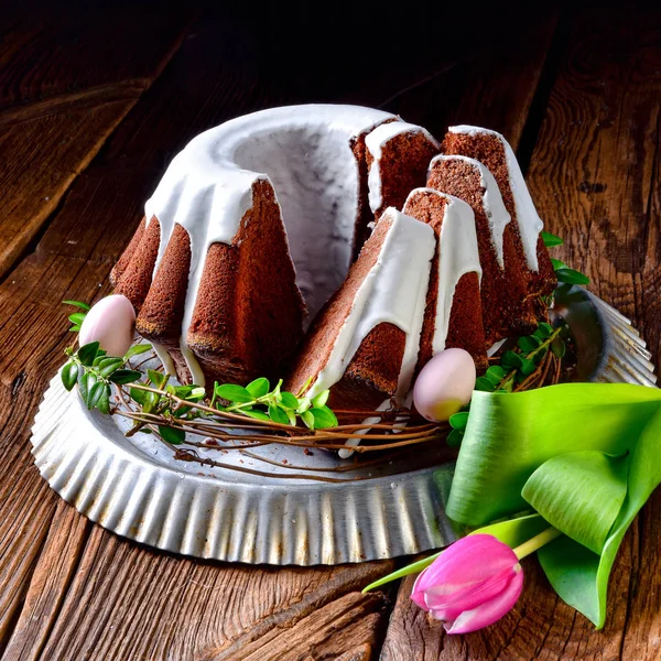 Delicious Chocolate Spring Cake Glaze — Stock Photo, Image