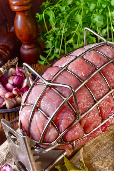 Pressure Ham Cooker Raw Ham — Stock Photo, Image