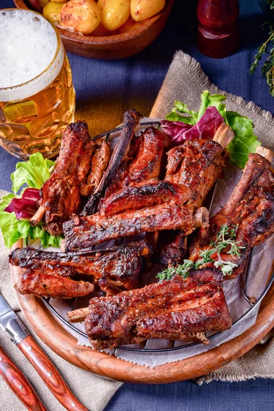 Köstliche Grillspareribs Vom Raucher — Stockfoto