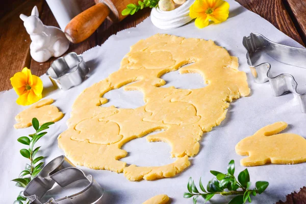 Ruwe Pasen Cookies Handgemaakte Gebak — Stockfoto