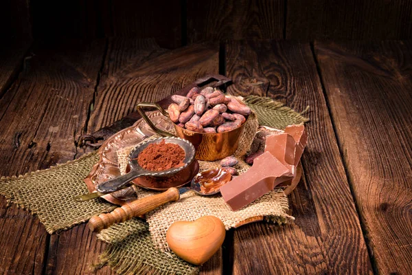 Chocolate Cocoa Cocoa Beans Dessert Cooking — Stock Photo, Image