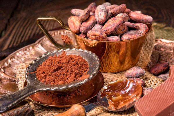 Chocolate Cocoa Cocoa Beans Cooking Dessert — Stock Photo, Image