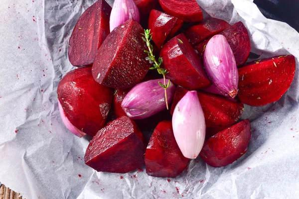 Ofen Gebackene Rote Rüben Gesunde Ernährung — Stockfoto