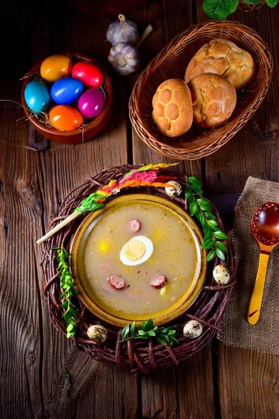 Zurek: Polish Easter soup for the festive season — Stock Photo, Image