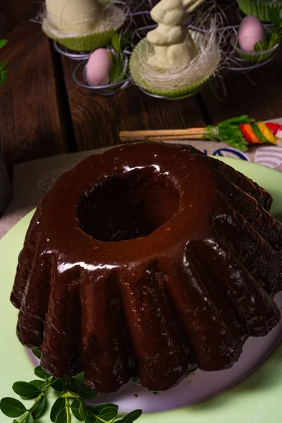 Finom Lengyel Húsvéti Csokoládé Torta — Stock Fotó