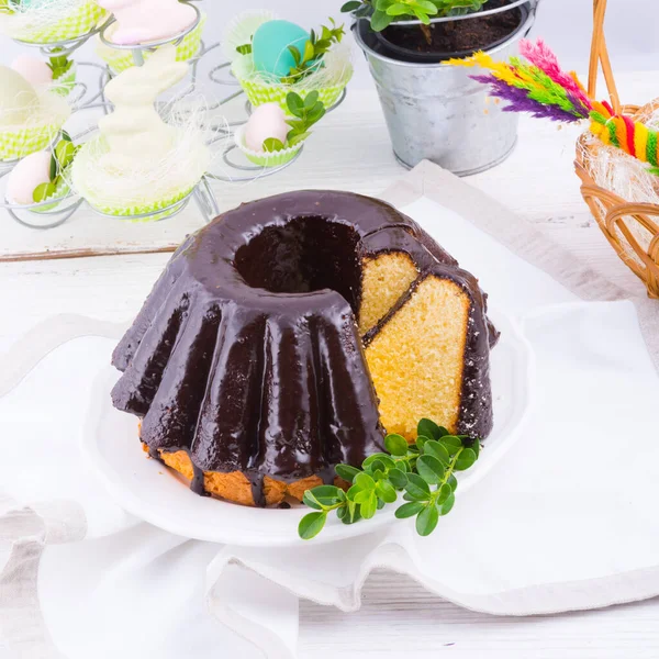 Delicious Polish Easter Chocolate Cake — Stock Photo, Image