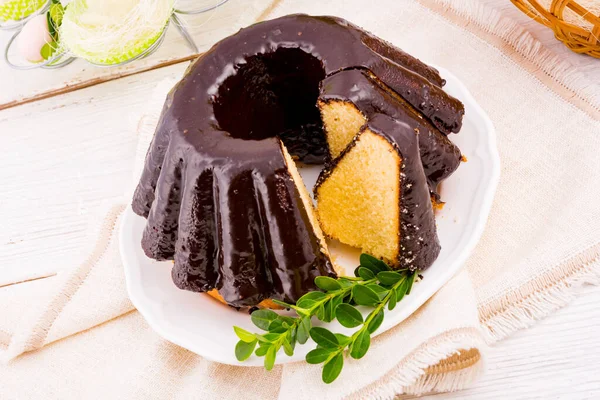 Смачний Польський Пасхальний Шоколадний Торт — стокове фото