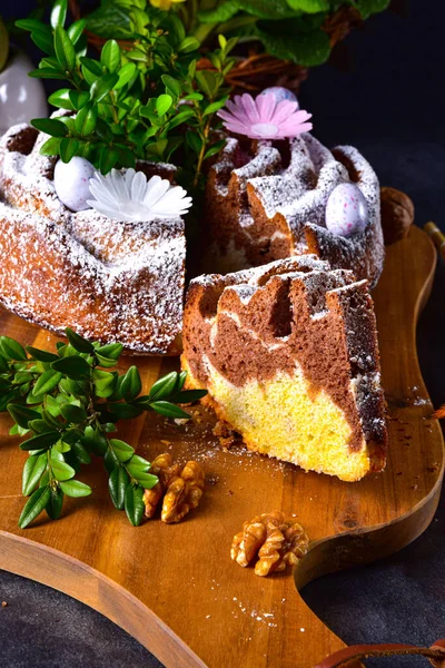 Polish Easter Cake Nuts Chocolate — Stock Photo, Image