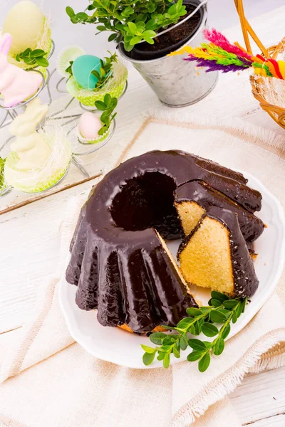 Delicious Polish Easter Chocolate Cake — Stock Photo, Image