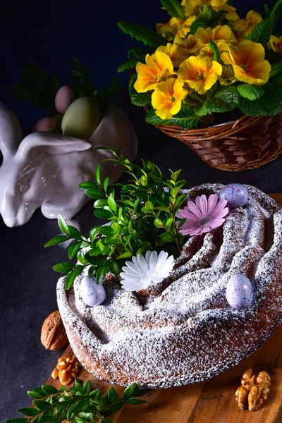 Polish Easter Cake Nuts Chocolate — Stock Photo, Image