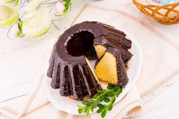 Delicious Polish Easter Chocolate Cake — Stock Photo, Image