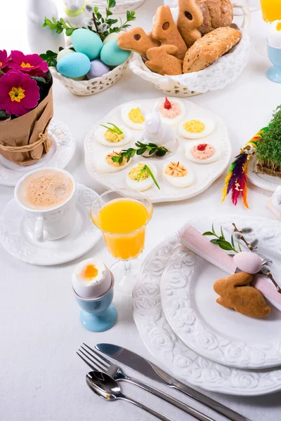 Perfect Table Colorful Table Decorations Easter — Stock Photo, Image