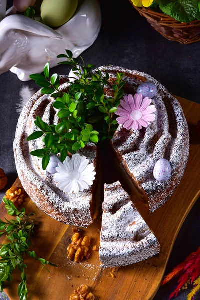 Polish Easter Cake Nuts Chocolate — Stock Photo, Image