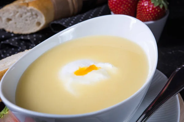Deliciosa Sopa Espárragos Blancos Primavera — Foto de Stock