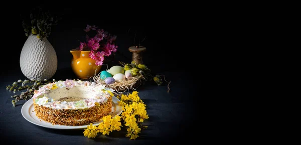 Couronne Gâteau Parfaite Pour Table Pâques — Photo