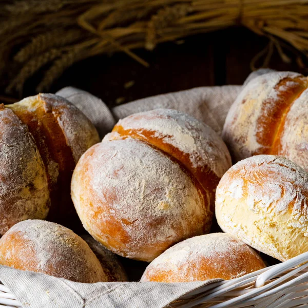 Rotoli Grano Fatti Casa Colazione — Foto Stock