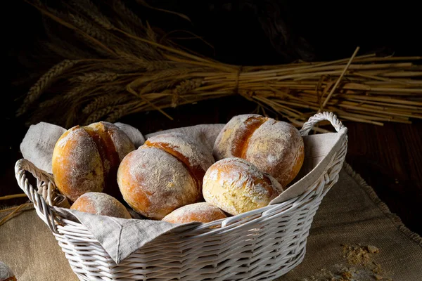 Rollos Trigo Caseros Para Desayuno — Foto de Stock