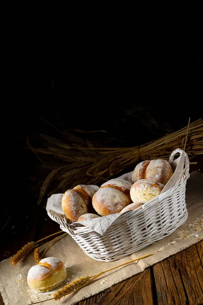 Rollos Trigo Caseros Para Desayuno — Foto de Stock