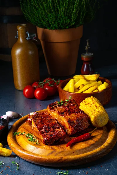 Tender Spare Ribs Grill — Stock Photo, Image