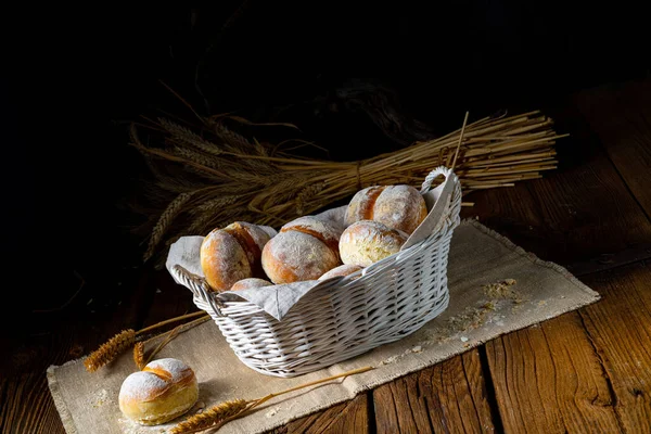 Rollos Trigo Caseros Para Desayuno —  Fotos de Stock