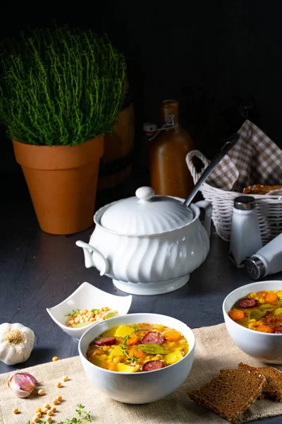 Herzhafte Erbsensuppe Nach Omas Rezept — Stockfoto