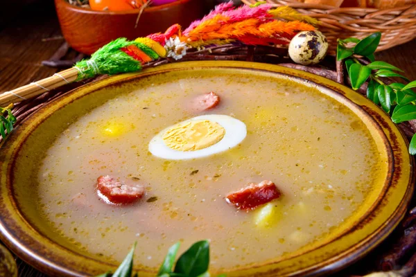 Zurek Polish Easter Soup For The Festive Season Flour Sour Stock Photo 335396888