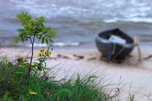 Łódź rybacka na plaży — Zdjęcie stockowe