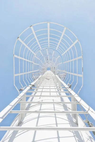 White iron stairway to heaven — Stock Photo, Image