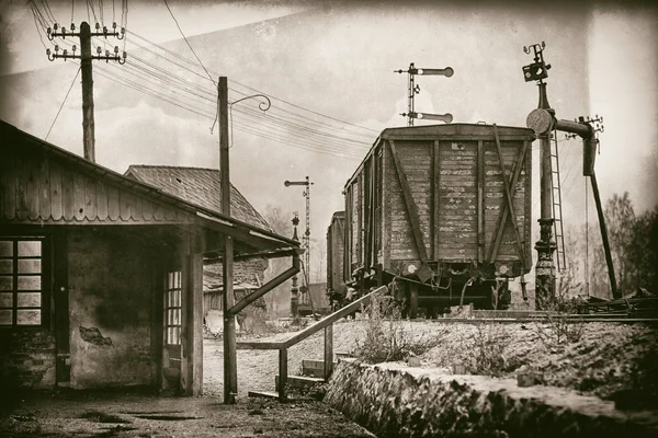 古代の鉄道駅 ストック画像