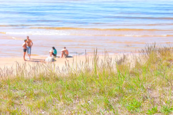 사람들은 해변에서 휴식 — 스톡 사진