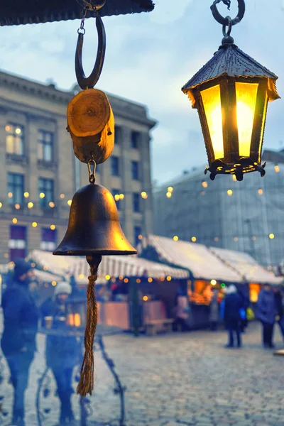Kerstmarkt in Riga Square — Stockfoto