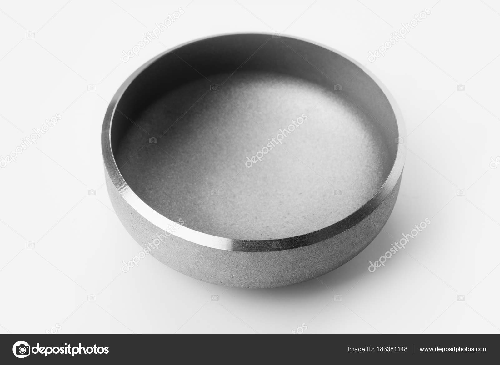 Stainless steel pipe end cap — Stock Photo © Victor_DVA 183381148