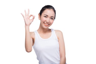 güzel Asyalı kadın gülümsüyor