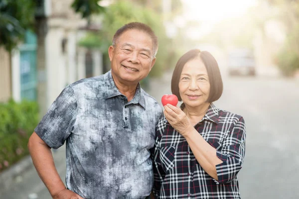 Щаслива старша азіатська пара — стокове фото