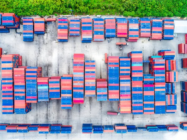 Kargo konteyner shpping hava Üstten Görünüm