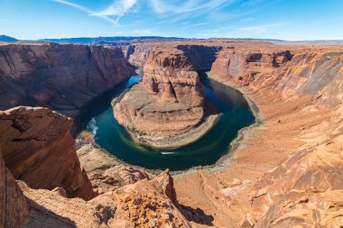 Grand Canyon ve Colorado Nehri üzerinde at nalı Rock doğal Doğa görünümü