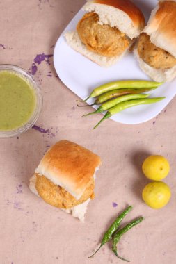 Hint özel geleneksel kızarmış yemek vada pav