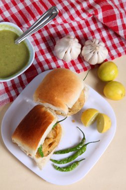 Hint özel geleneksel kızarmış yemek vada pav